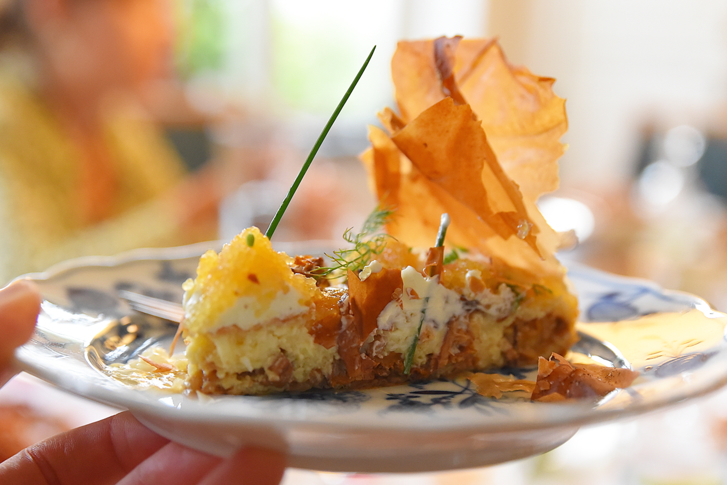 Une tarte fromage Västerbotten