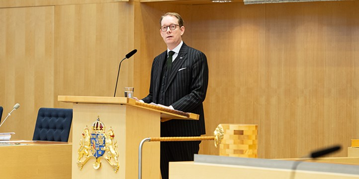 Mr Billström speaking in the Riksdag