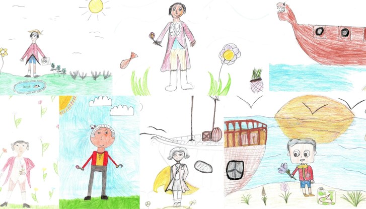 A selection of the children’s artwork.