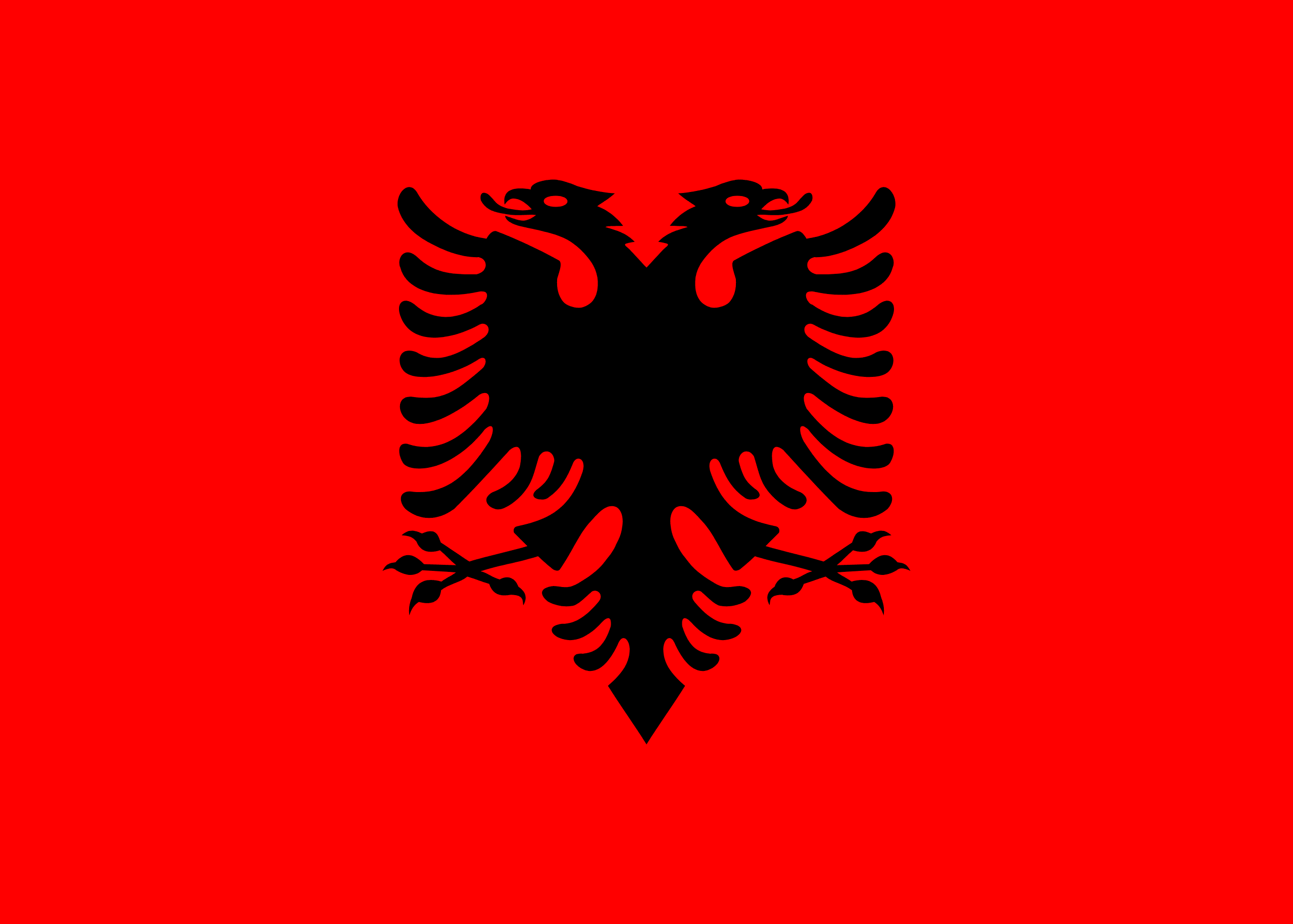 Albaniens flagga