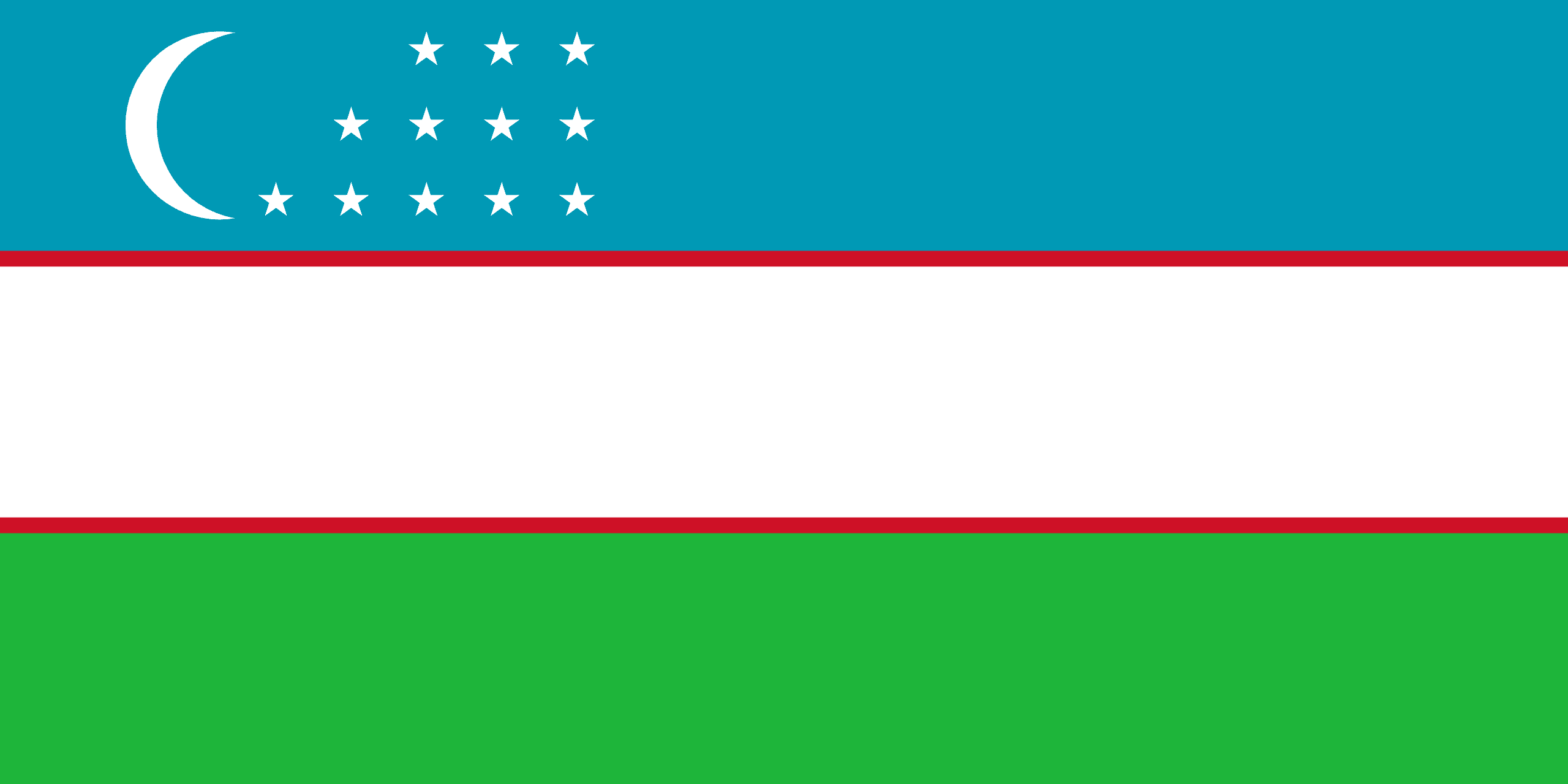 Uzbekistans flagga