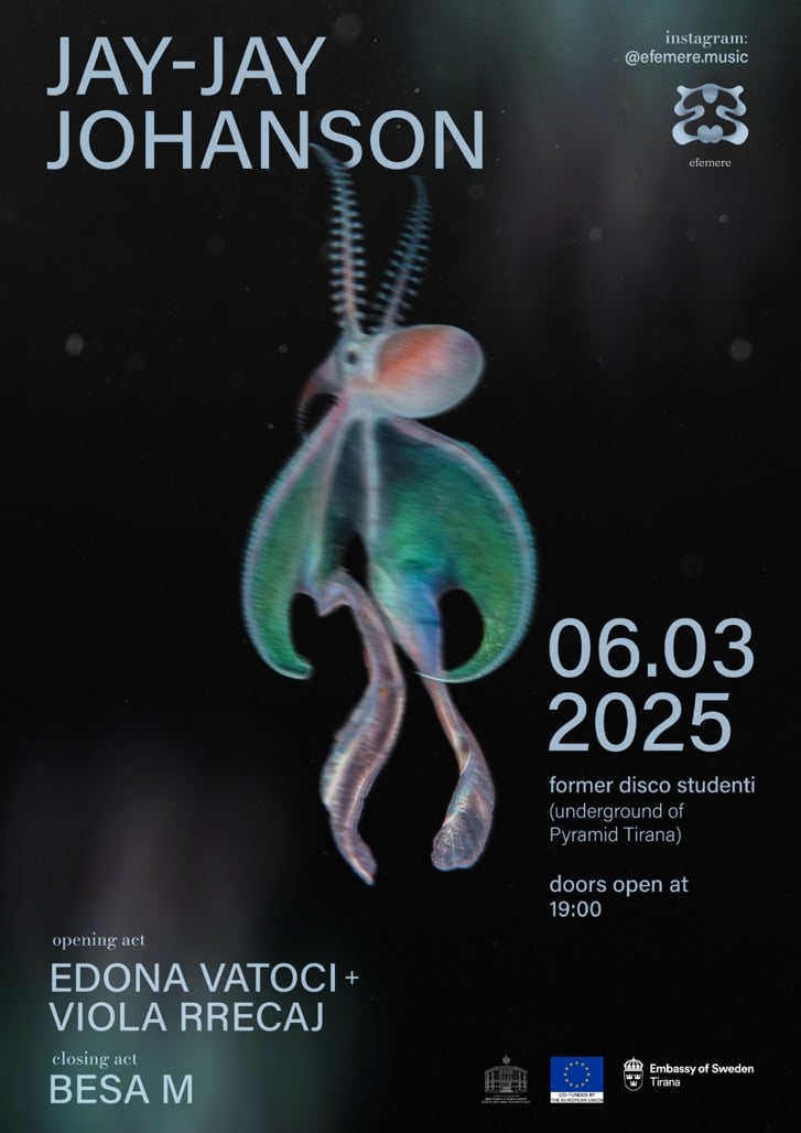 A poster for the Jay-Jay Johanson concert.