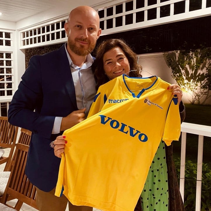 The Ambassador with Volvo director Erlind Bejkollari