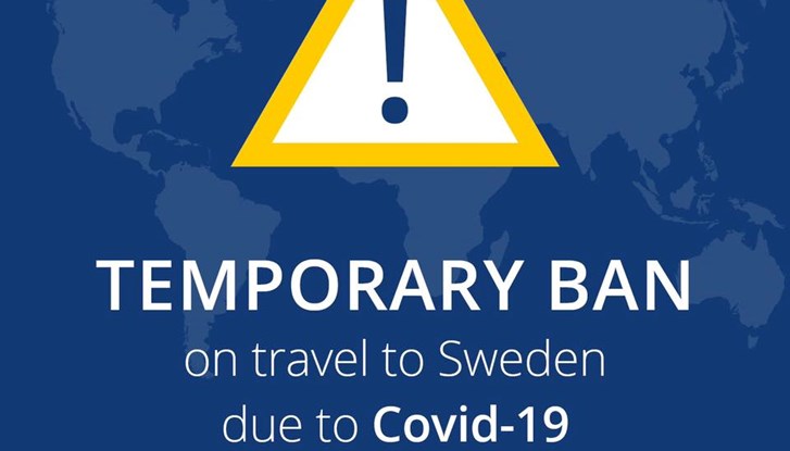 banner of ban flights to swedenn