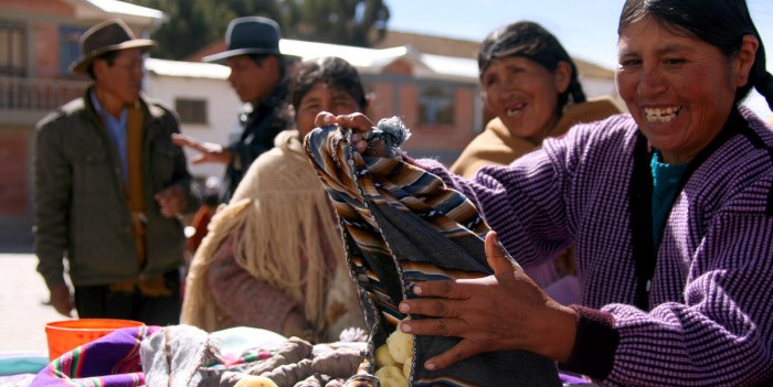 Productoras de papas en Bolivia