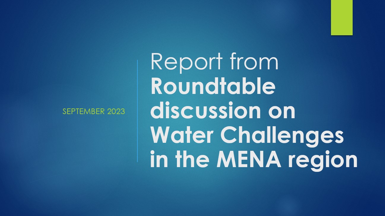 Water challenges in MENA