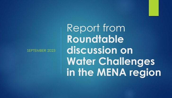 Water challenges in MENA