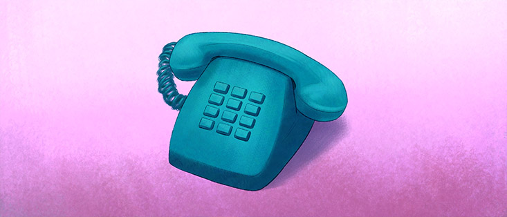 Drawing of telephone