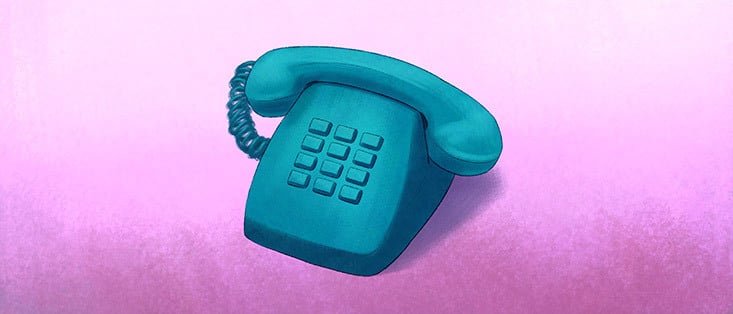 Drawing of telephone