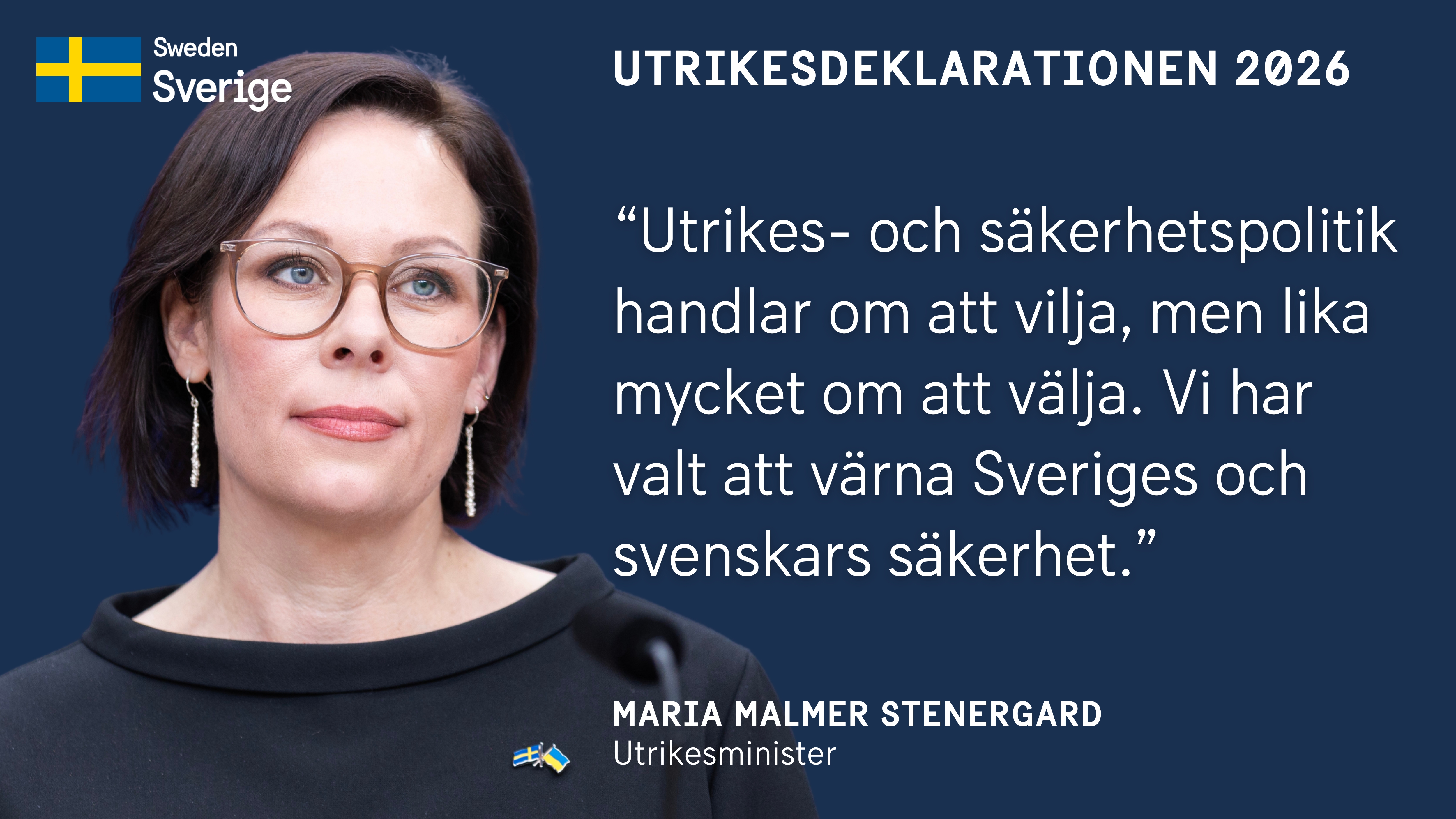 Citat av utrikesminister Malmer Stenergard