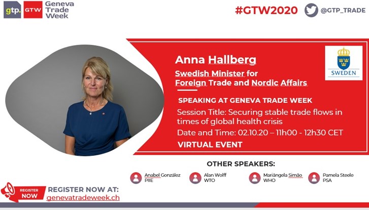 Anna Hallberg, Swedish Minister for Foreign Trade and Nordic Affairs