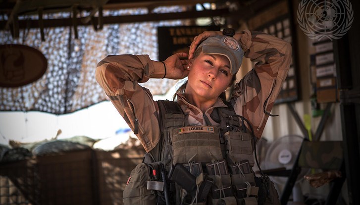 Swedish peacekeeping soldier