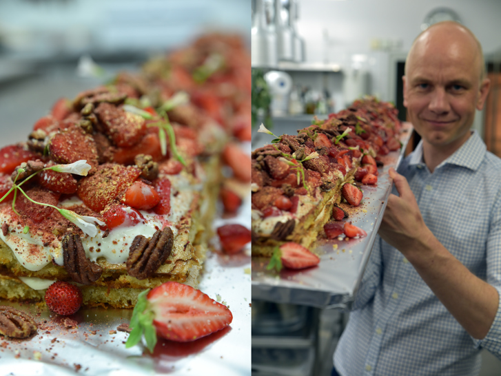 Erki avec son fraisier