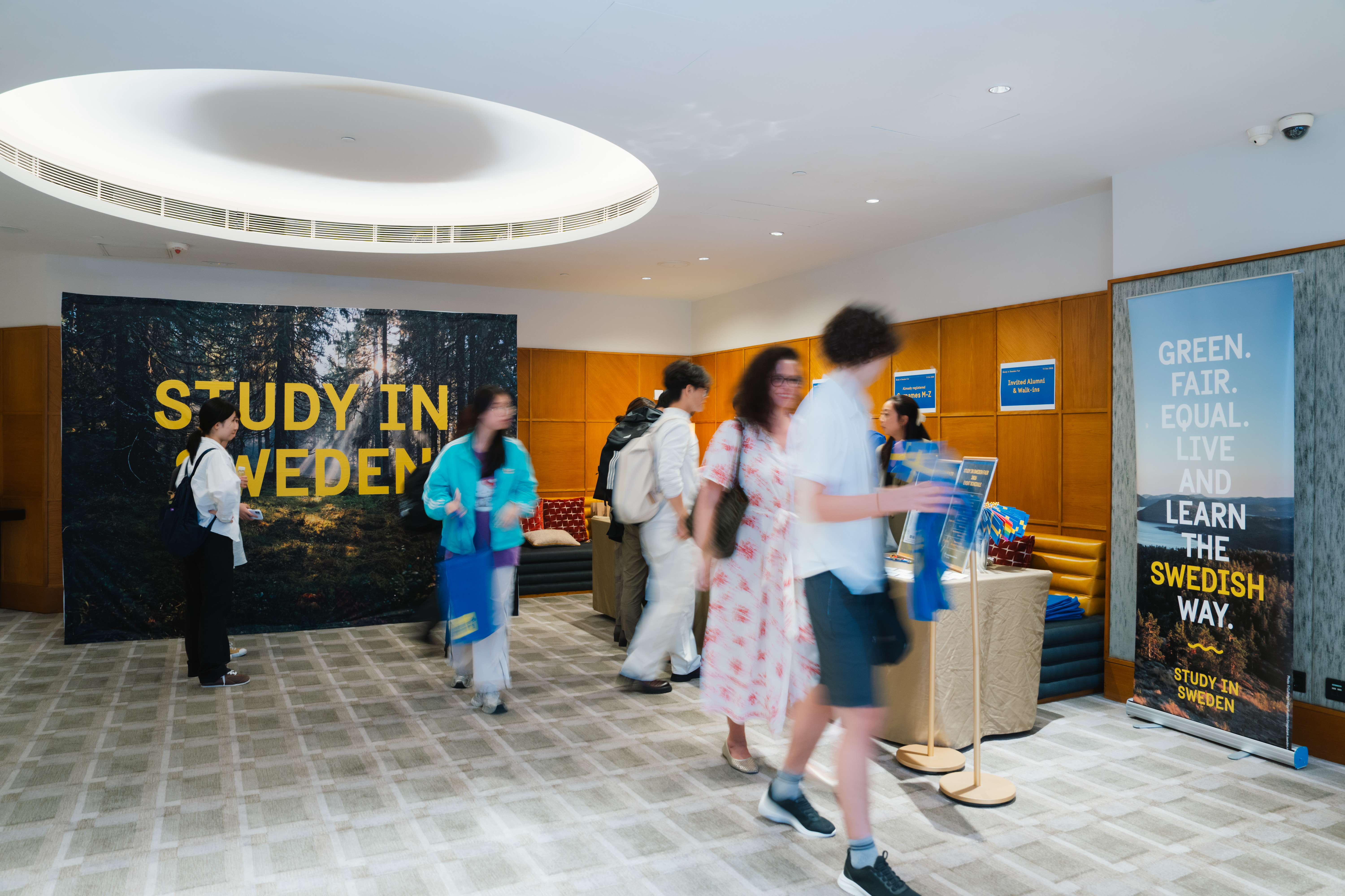 Visitors checking in at the Study in Sweden Fair 2026 Hong Kong