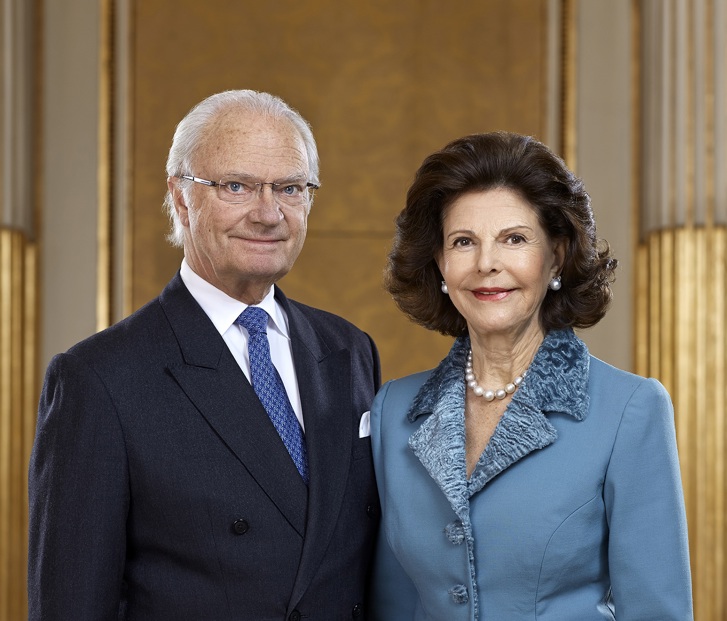 H.M. Konung Carl XVI Gustaf; H.M. Drottning Silvia.