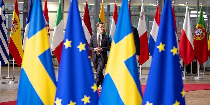 Swedish Prime Minister Ulf Kristersson in Brussels