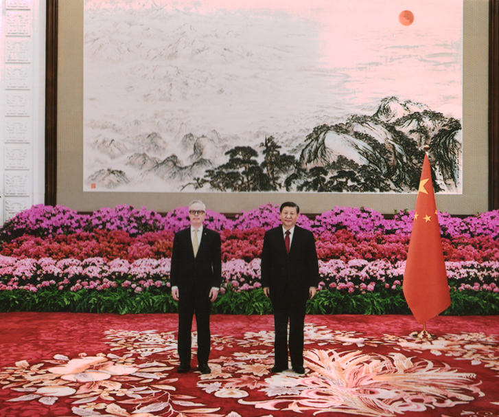 Ambassador Augustsson and Xi Jinping