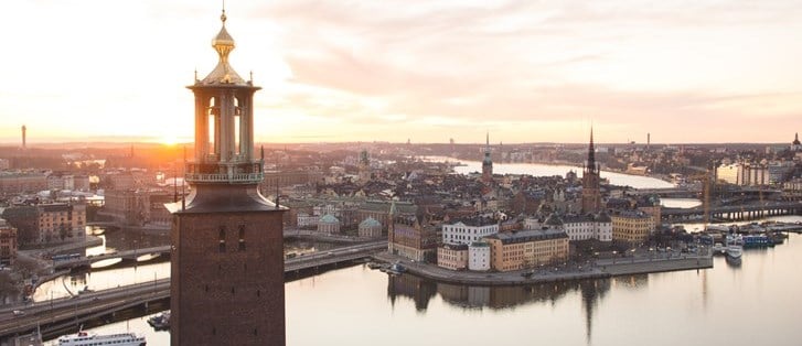 View over Stockholm City Hall