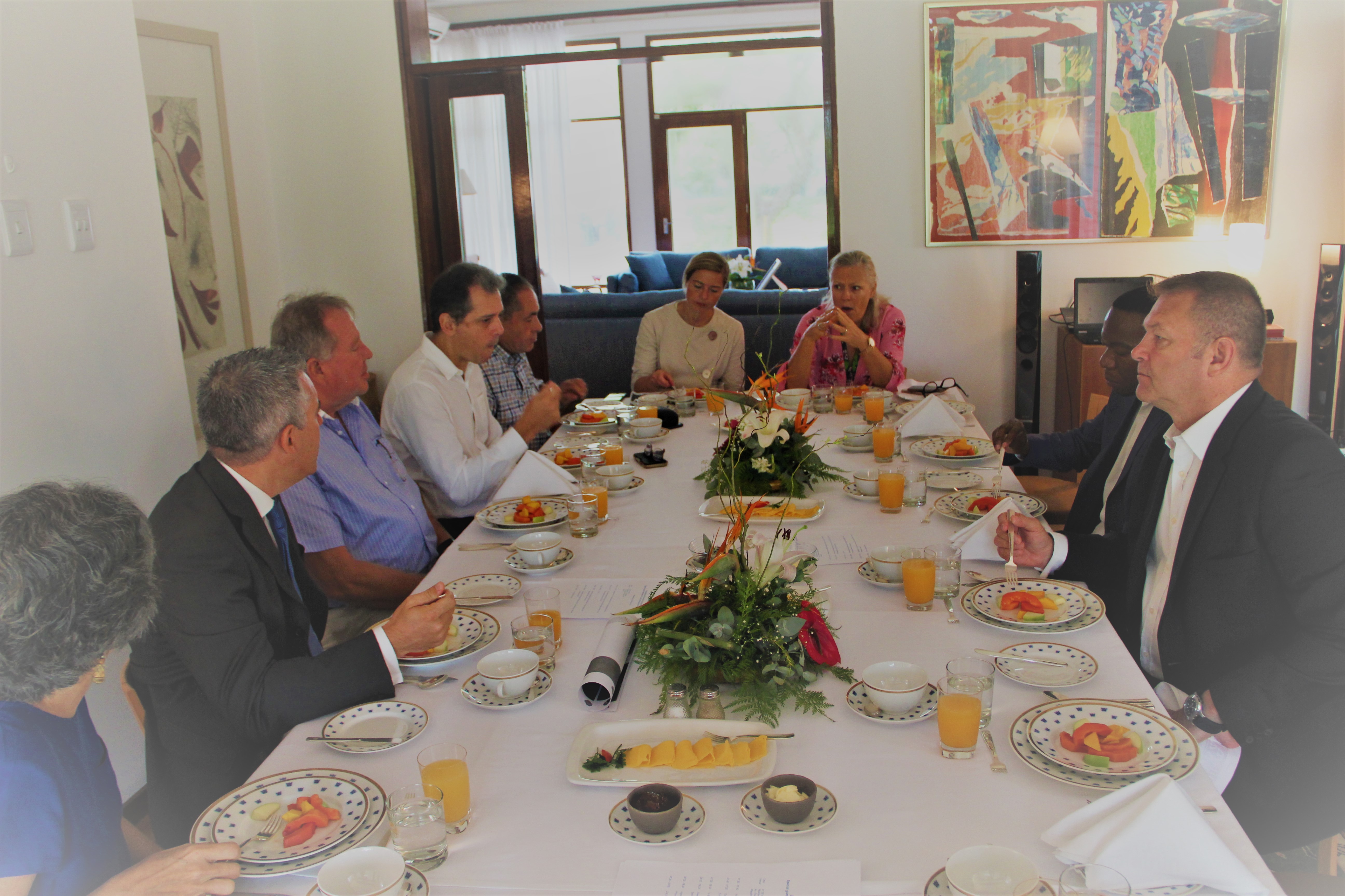 Embaixadora da Suécia com empresas suecas em Moçambique