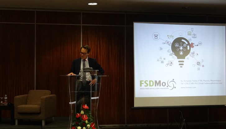 Head of development Cooperation Mikael Elofsson giving the opening speech at the DFS in Mozambique Conference