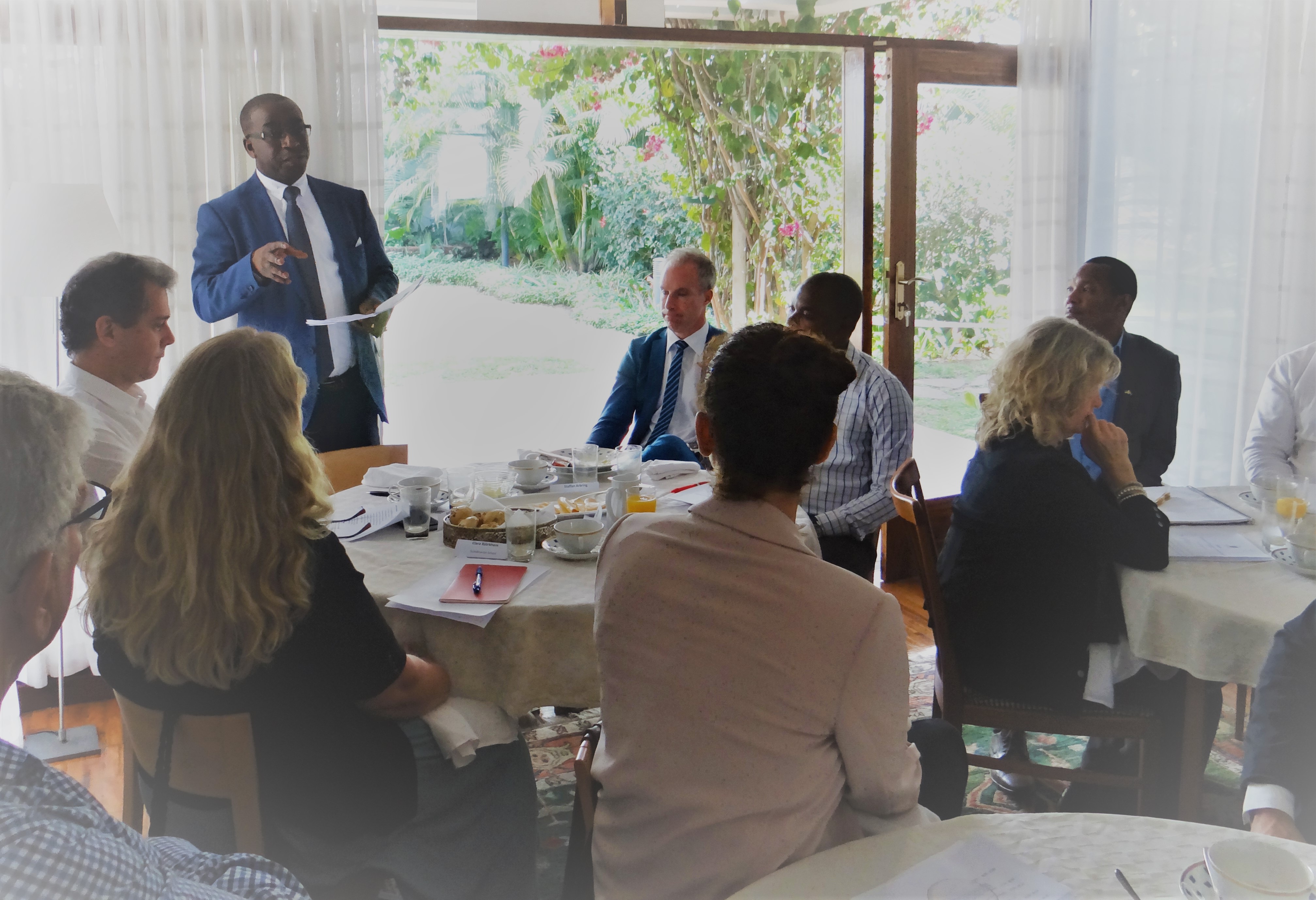 Business breakfast at the Swedish Residence in Maputo