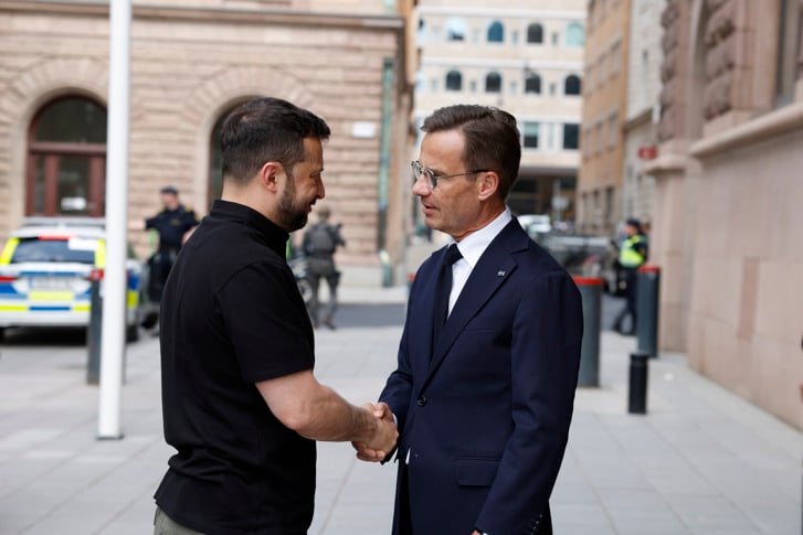 PM Kristersson welcomes President Zelenskyy