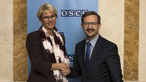 OSCE Secretary General Thomas Greminger and Ambassador Ulrika Funered