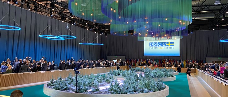 The 28th OSCE Ministerial Council meeting held at Scandinavian XPO, outside Stockholm Arlanda airport