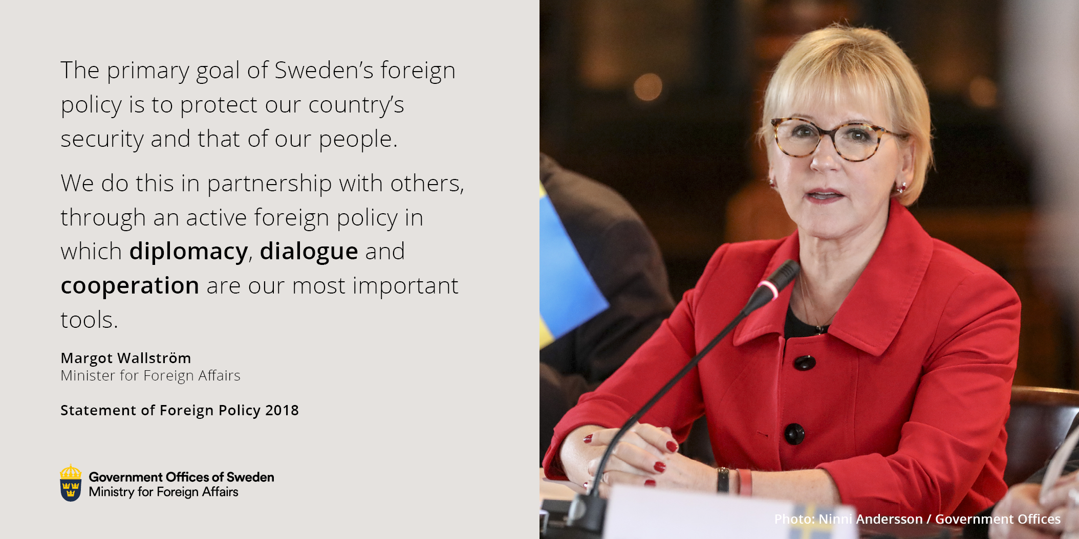 Minister Spraw Zagranicznych Margot Wallström