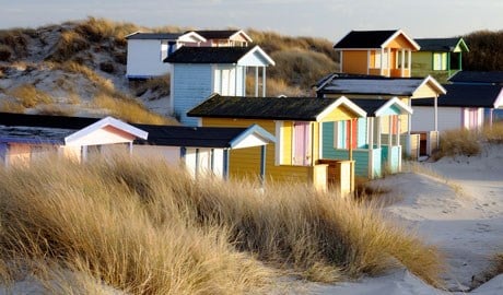 Beach huts, Velling. Photo: John Sander/imagebanksweden.se