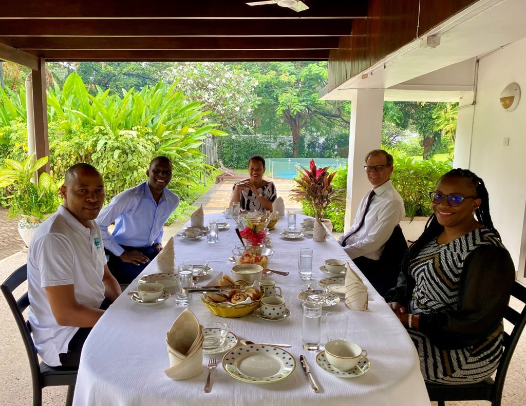 Ambassador Anders breakfast with SIMP2020 graduates