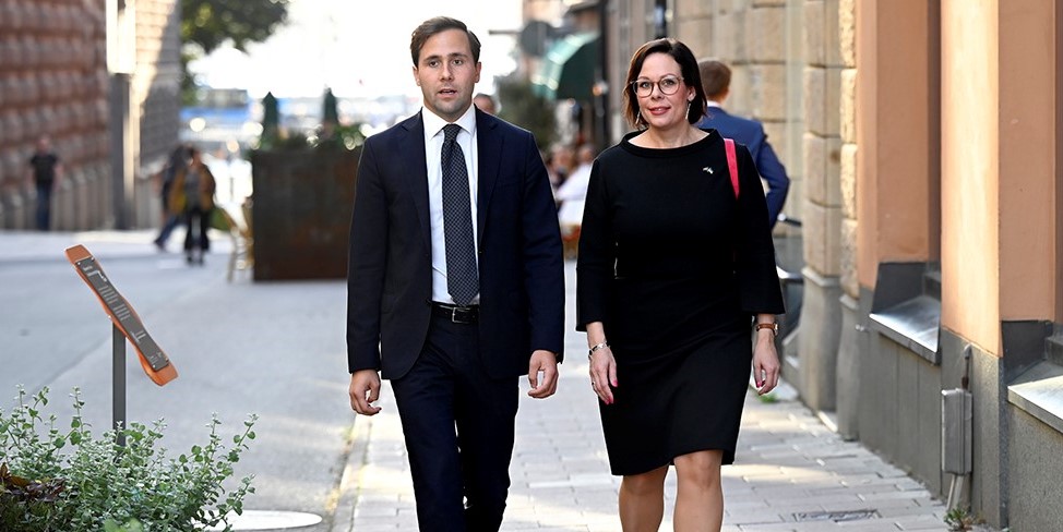 Minister for Foreign Affairs Maria Malmer Stenergard and Minister for International Development and Foreign Trade Benjamin Dousa