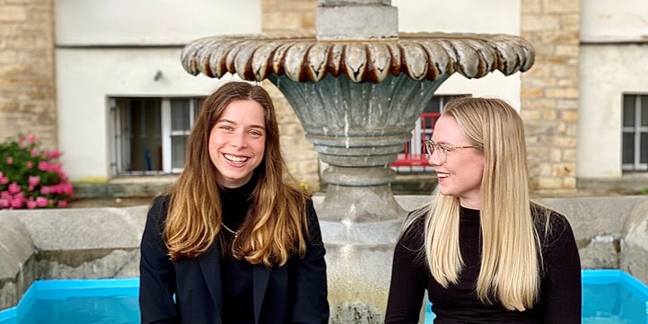 Praktikanter Anna-Maria Polasek och Moa Wallén