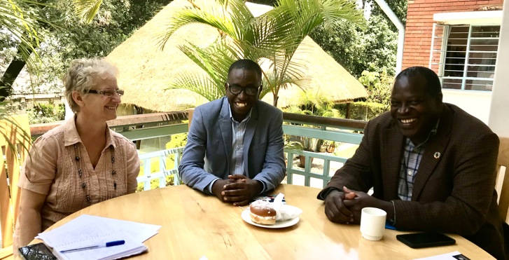From L-R: Dr. Gity Behravan, Engineer Bainomugisha and Prof. Tonny Oyana