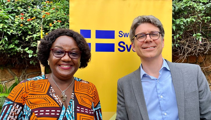 Dr. Rhoda Wanyenze from Makerere University and Dr. Tobias Alfven from Karolinska Institute